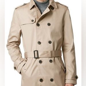 Topman Double Breasted Trench Coat